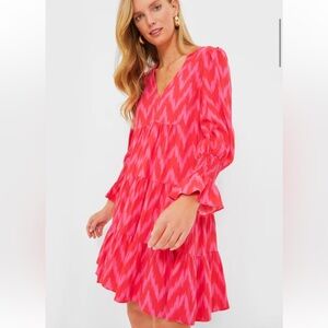 Hot Pink Ikat Tuckernuck Pomander Place Dress